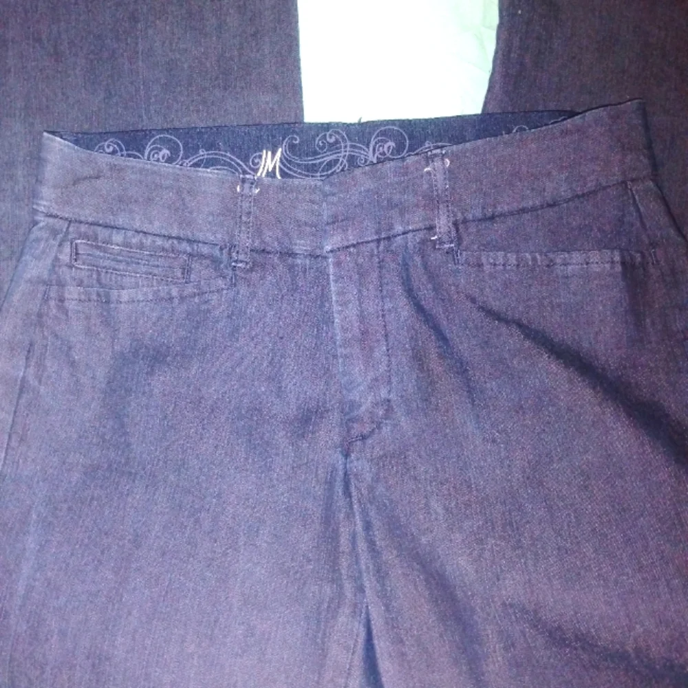 💙 NWOT Dark Blue Denim Jeans JM Collections 4P Casual Office Cocktails Meetings - Picture 2 of 3